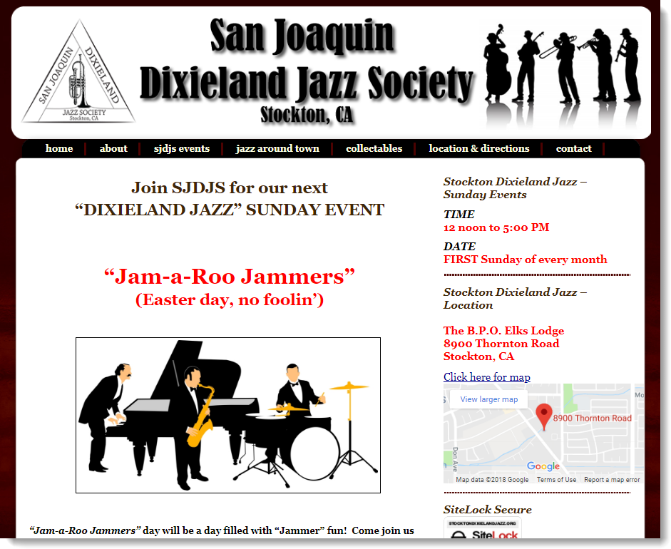 Click to visit Stockton Dixieland Jazz website