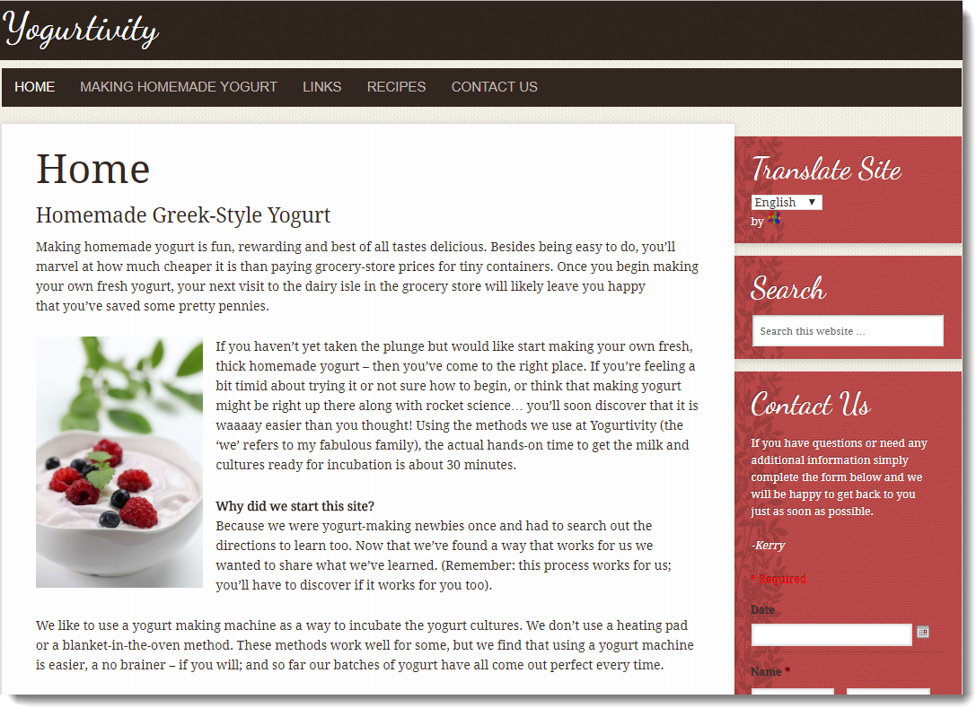 Visit Yogurtivity website